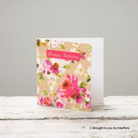 Pink happy birthday card