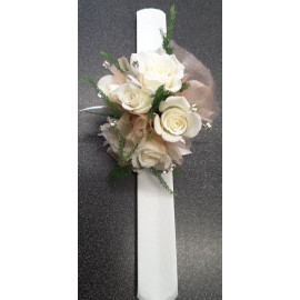 Ivory spray rose wrist corsage