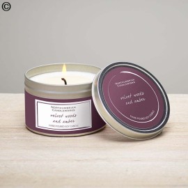 Velvet woods and amber candle