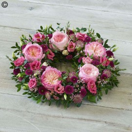 Garden rose wreath