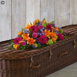 Vibrant casket spray