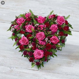 Cerise rose heart